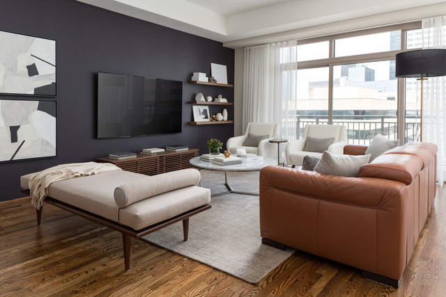 Modern Leather Sofa Living Room